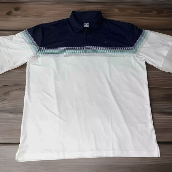 Callaway Polo Shirt Mens XL Opti Dri Fit Golf Short Sleeve Athletic Breathable‎ - Picture 1 of 13